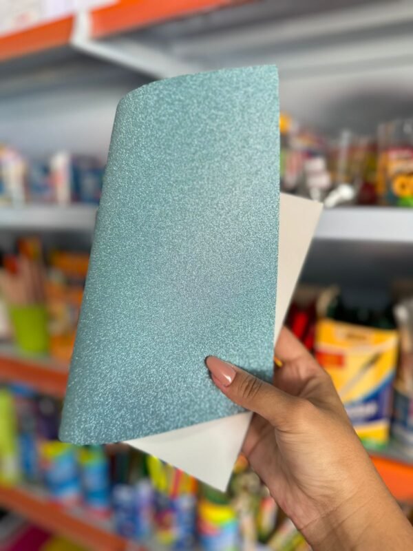 Papel Glitter Azul Turquesa 250g A4 – OFFPAPER