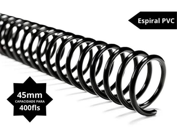 Espiral PVC – 45mm – PRETO