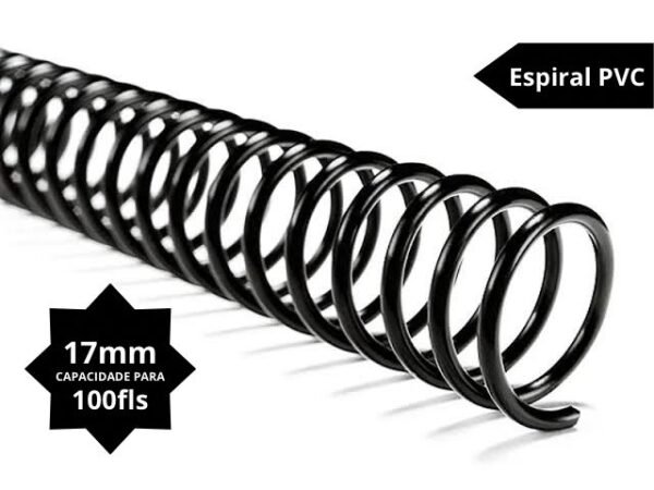 Espiral PVC – 17mm – PRETO