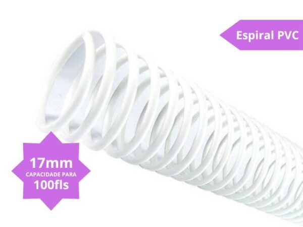 Espiral PVC – 17mm – BRANCO