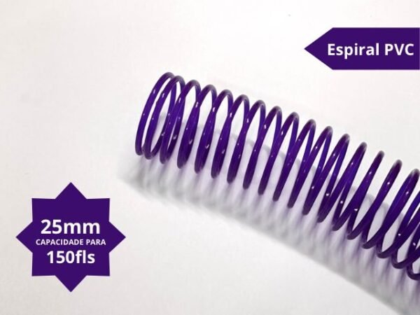 Espiral PVC – 25mm – LILÁS (ROXO)