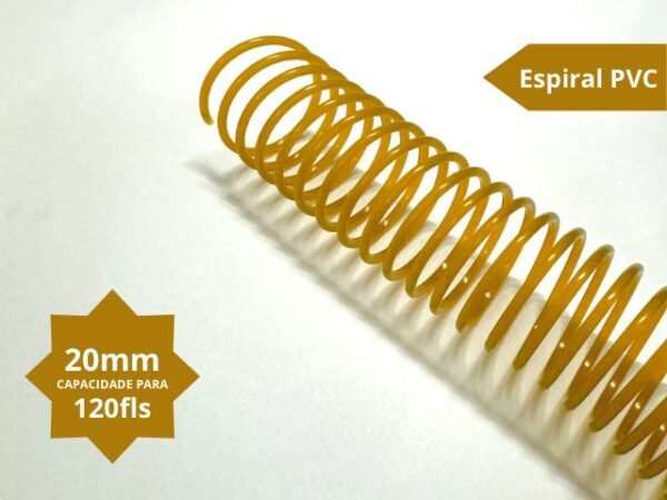 Espiral PVC – 20mm – Amarelo Ouro