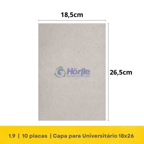 Papelão Cinza Horlle – 1.9 – 18,5x26,5cm / 10 placas