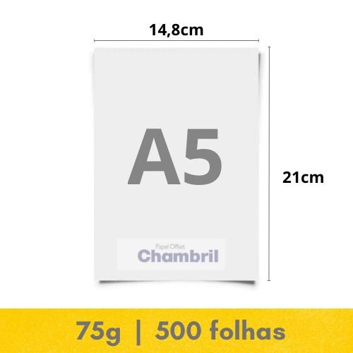 Papel Offset Chambril – A5 – 75g – 500fls