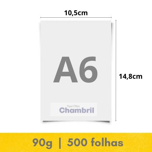 Papel Offset Chambril – A6 – 90g – 500fls