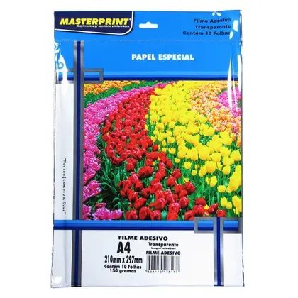 Adesivo Vinil 100% MASTERPRINT (para impressão) A4 110g