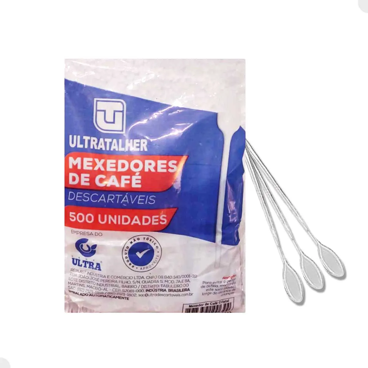 Mexedor p/ Café Plástico Descartável -  500un