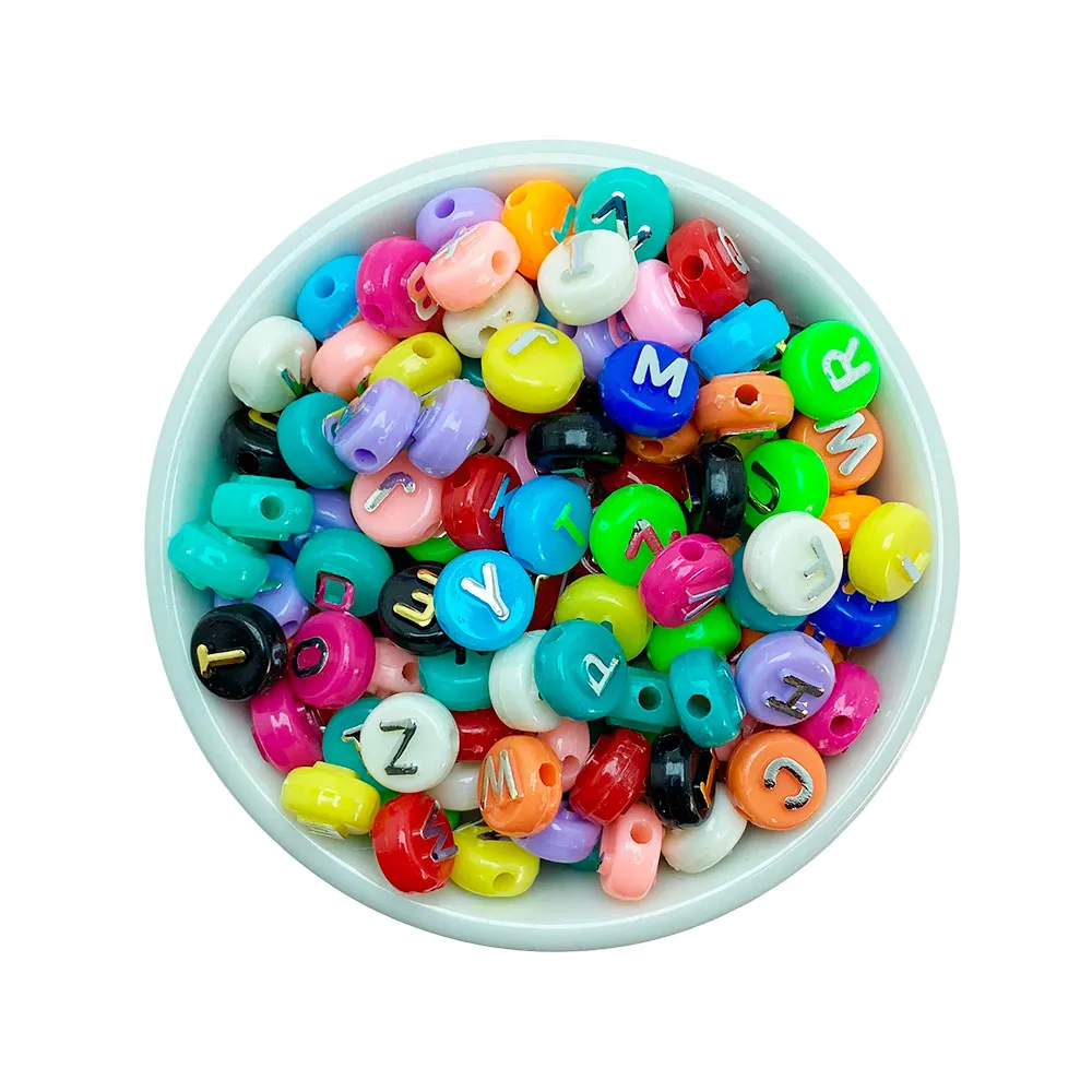 Miçanga Redonda letra Branca - ALFABETO - TAM. UN* 30g