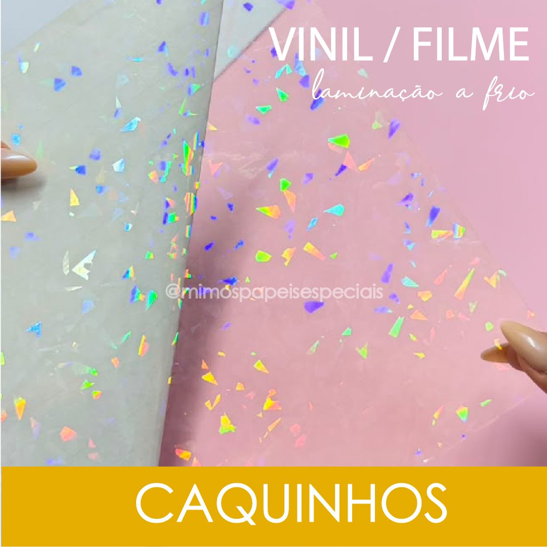Vinil para Laminação à Frio – HOLOGRÁFICO CAQUINHOS (5fls)