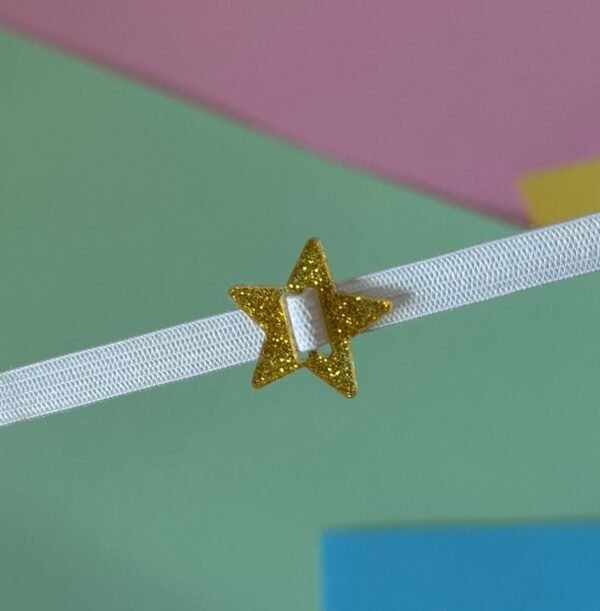 Passante Formato Estrela – DOURADO GLITTER