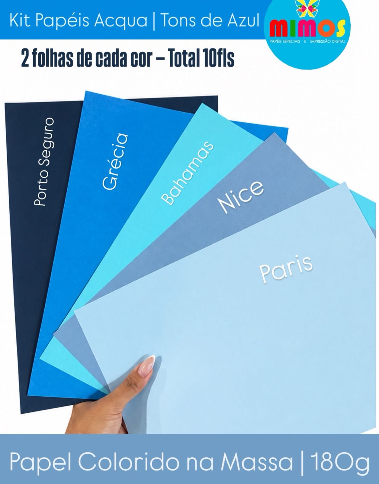 Kit Color Plus Acqua – 10fls – 180g – A4