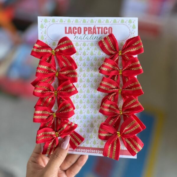 Laço Prático Aramada Metalizada – Tam. P (10un)