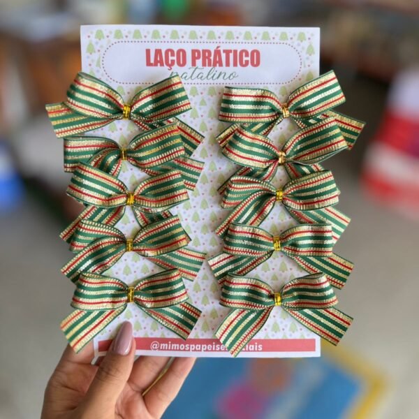 Laço Prático Aramada Metalizada – Tam. P (10un)