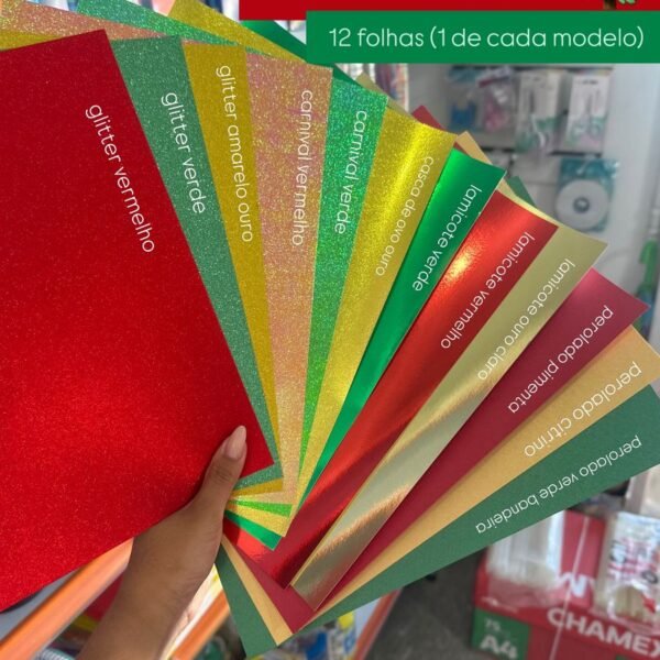 Kit Papéis Especiais Natalinos - 12fls