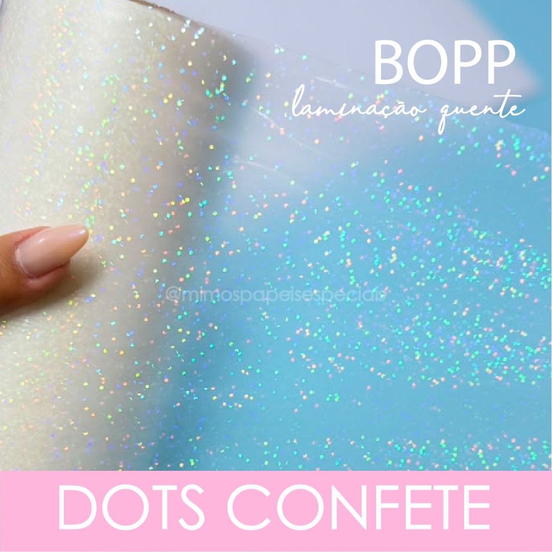 BOPP HOLOGRÁFICO CONFETE - BOBINA 22cmx20m