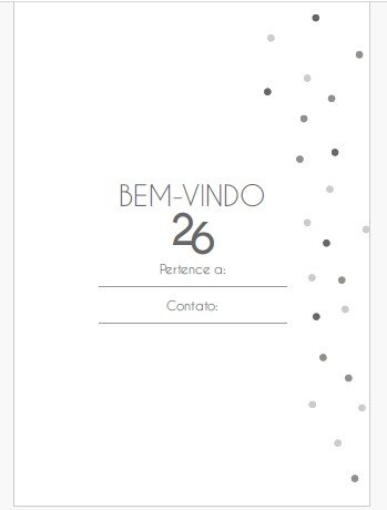 Miolo Impresso Agenda Clássica 2026 – A5 (1DPP) 75g (PRETO E BRANCO)