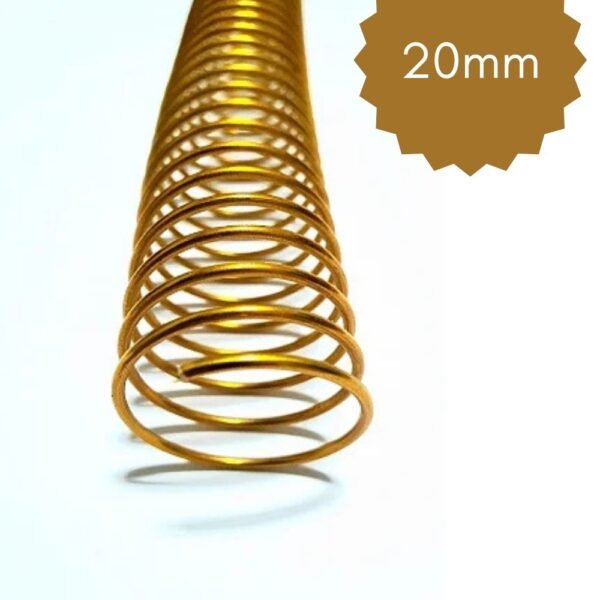 Espiral de Aço Metálico – 20MM DOURADO