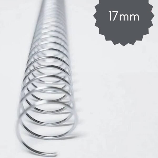 Espiral de Aço Metálico – 17MM PRATA