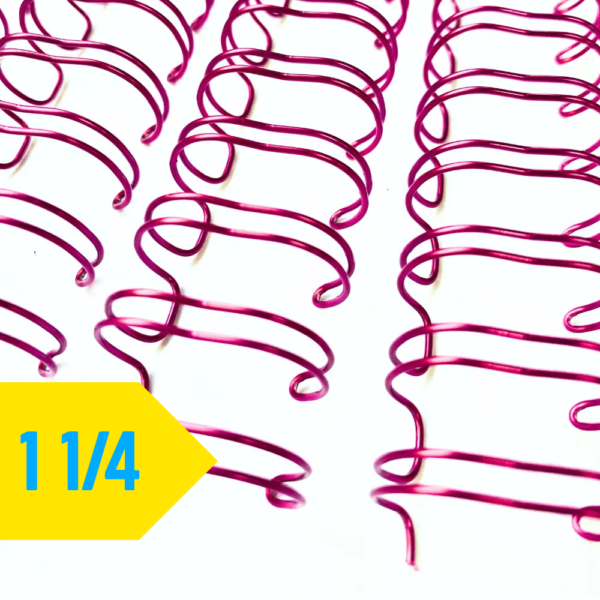 Wire-O -1 1/4 – 2×1 – 23 anéis – ROSA CEREJA