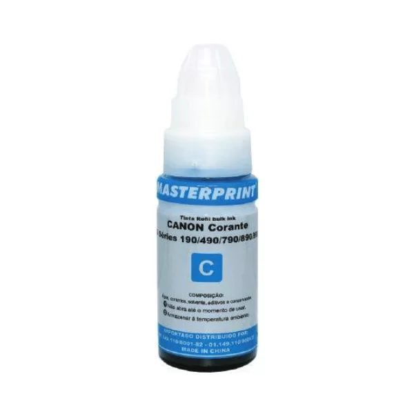 Refil Tinta Corante Masterprint – COR CIANO – Compatível CANON SERIES G