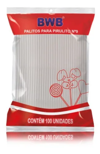 Palito Transparente 9cm – 100un