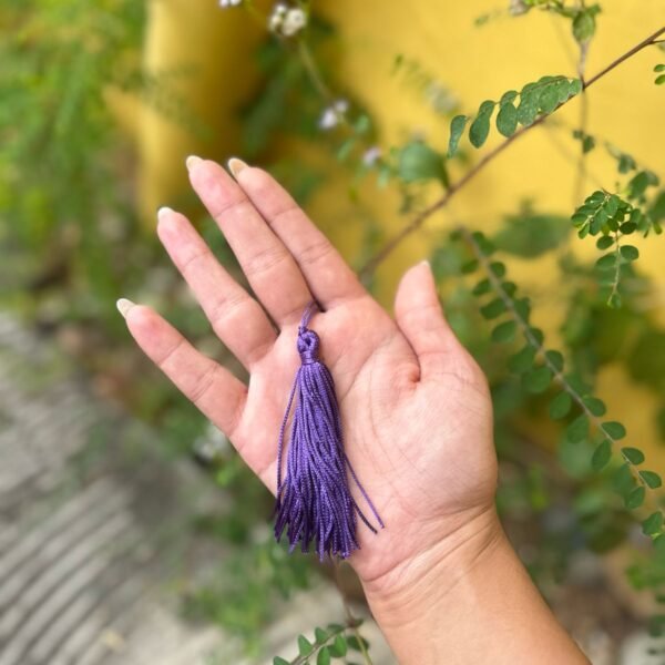 Pingente de Tassel – 7cm (COR ROXO) Pacote com 10un