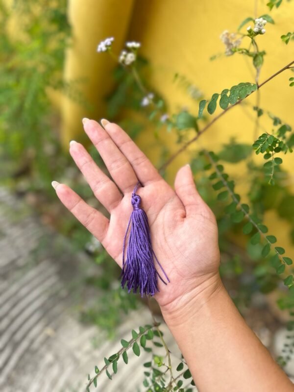 Pingente de Tassel – 7cm (COR ROXO) Pacote com 10un