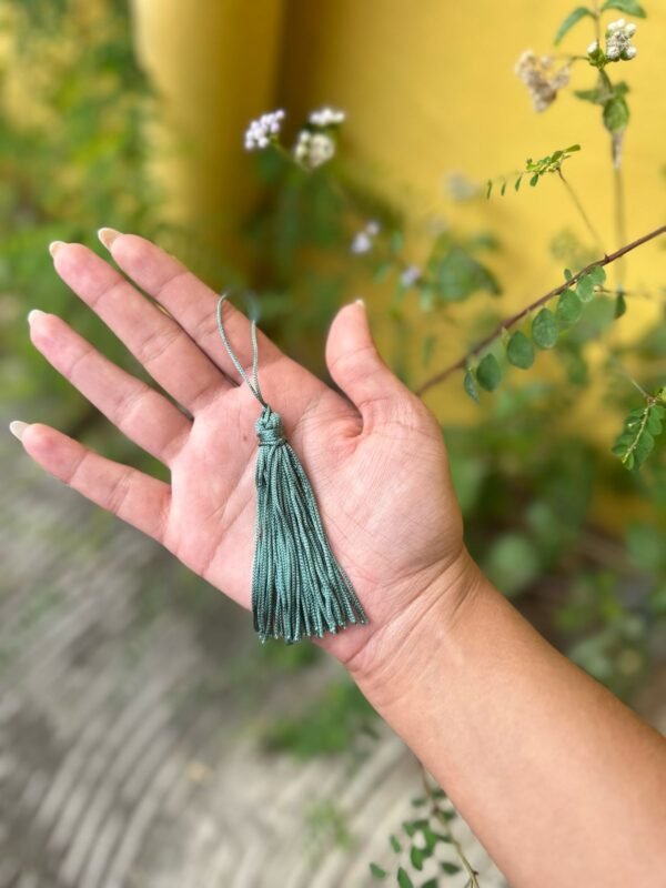 Pingente de Tassel – 7cm (COR ESMERALDA) Pacote com 10un