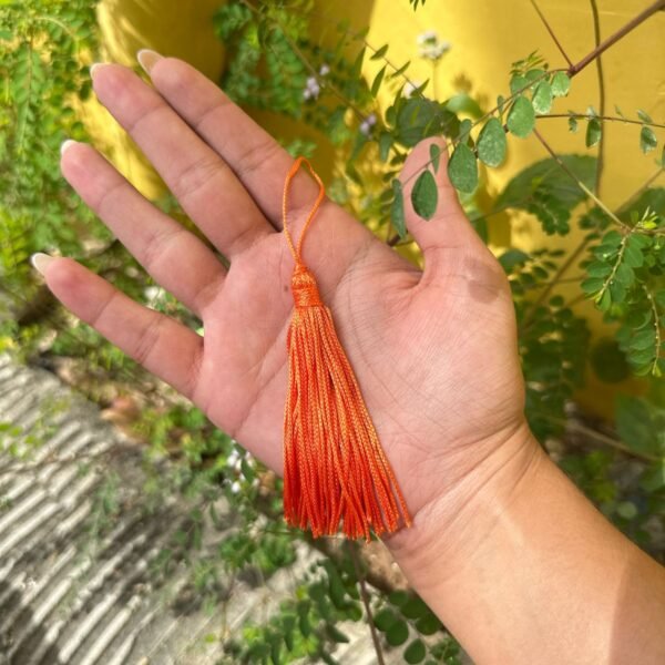 Pingente de Tassel – 7cm (COR LARANJA) Pacote com 10un