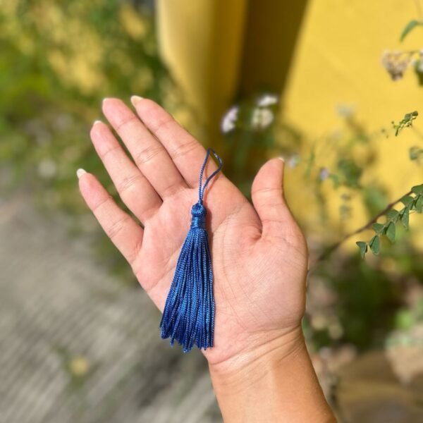 Pingente de Tassel – 7cm (COR AZUL ROYAL) Pacote com 10un