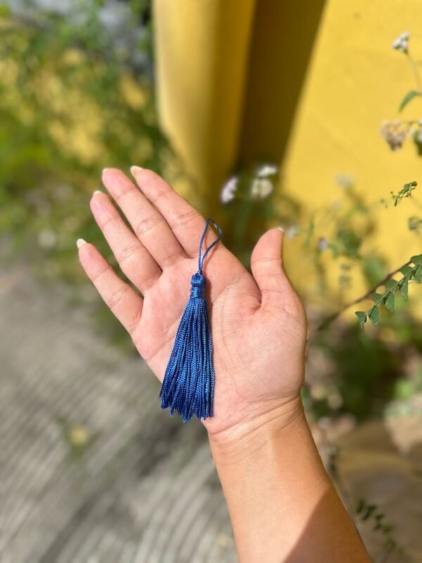 Pingente de Tassel – 7cm (COR AZUL ROYAL) Pacote com 10un