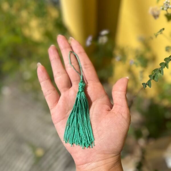 Pingente de Tassel – 7cm (COR BRASIL) Pacote com 10un
