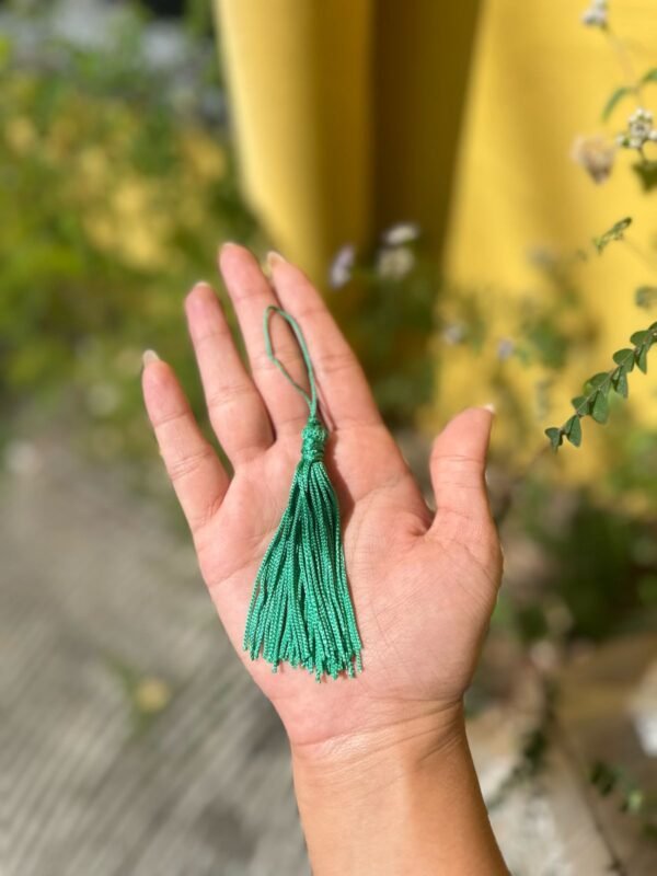 Pingente de Tassel – 7cm (COR BRASIL) Pacote com 10un
