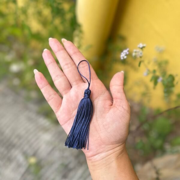 Pingente de Tassel – 7cm (COR AZUL MARINHO) Pacote com 10un