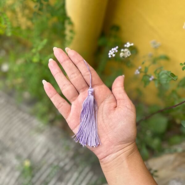 Pingente de Tassel – 7cm (COR LILÁS) Pacote com 10un