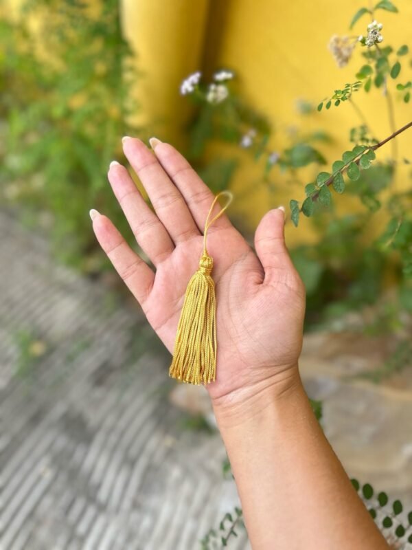 Pingente de Tassel – 7cm (COR OURO) Pacote com 10un