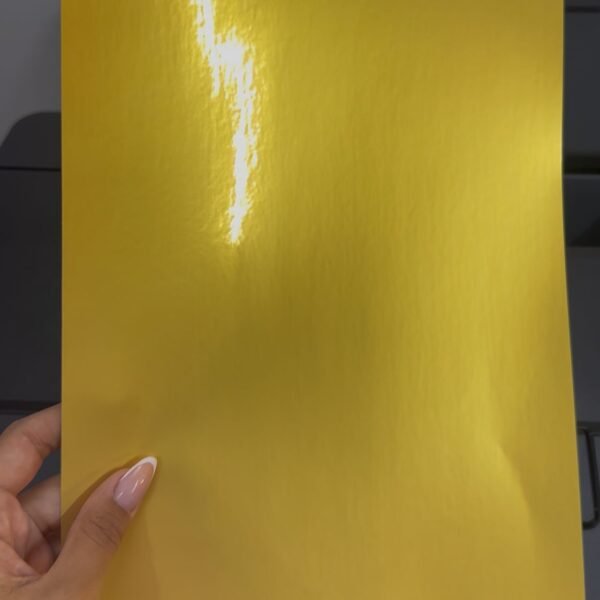 Vinil Adesivo Dourado Matte Imprimível - A4 - UNIDADE