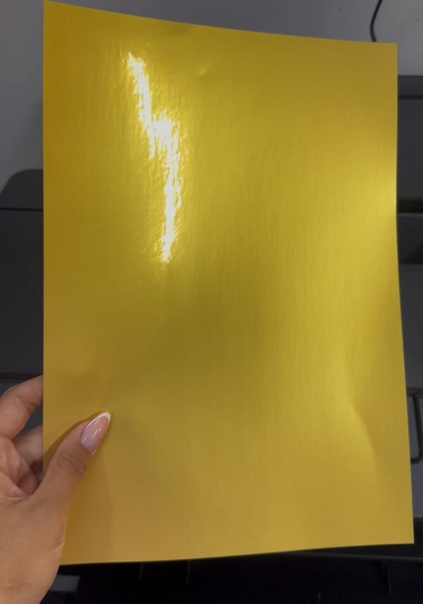 Vinil Adesivo Dourado Matte Imprimível - A4 - UNIDADE