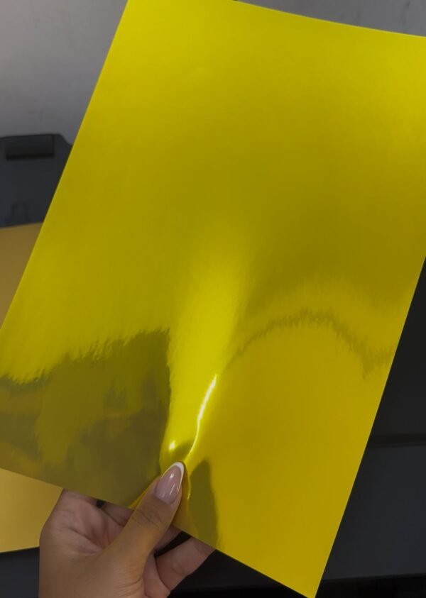 Vinil Adesivo Dourado Glossy Imprimível – A4 – UNIDADE