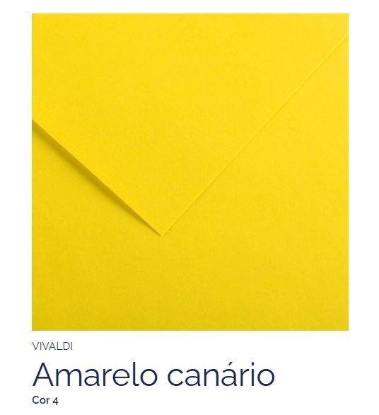 Papel Canson Amarelo Canário – 185g A4 – Unidade