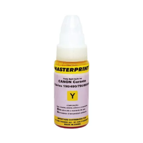 Refil Tinta Corante Masterprint – COR YELLOW – Compatível CANON SERIES G