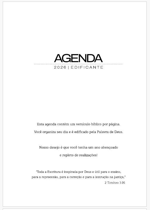 Miolo Impresso Agenda EDIFICANTE – A5 (1DPP) 75g (PRETO E BRANCO) - Imagem 6