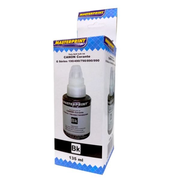 Refil Tinta Corante Masterprint – COR BLACK – Compatível CANON SERIES G
