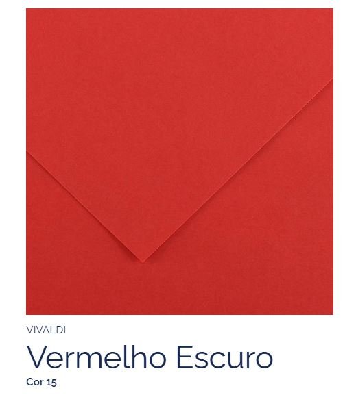 Papel Canson Vermelho Escuro – 185g A4 – Unidade
