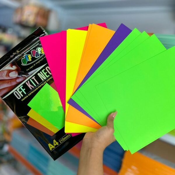 KIT PAPEL NEON OFFPAPER 180g A4