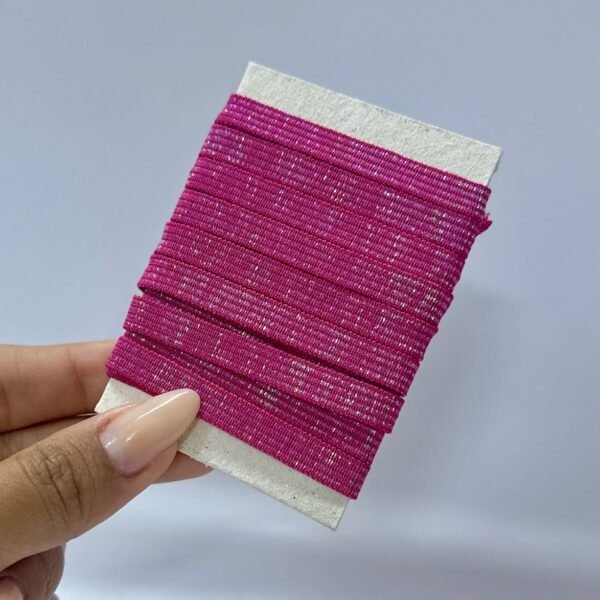 Elástico Chato Lurex 7mm – COR FUCSIA (2 metros)