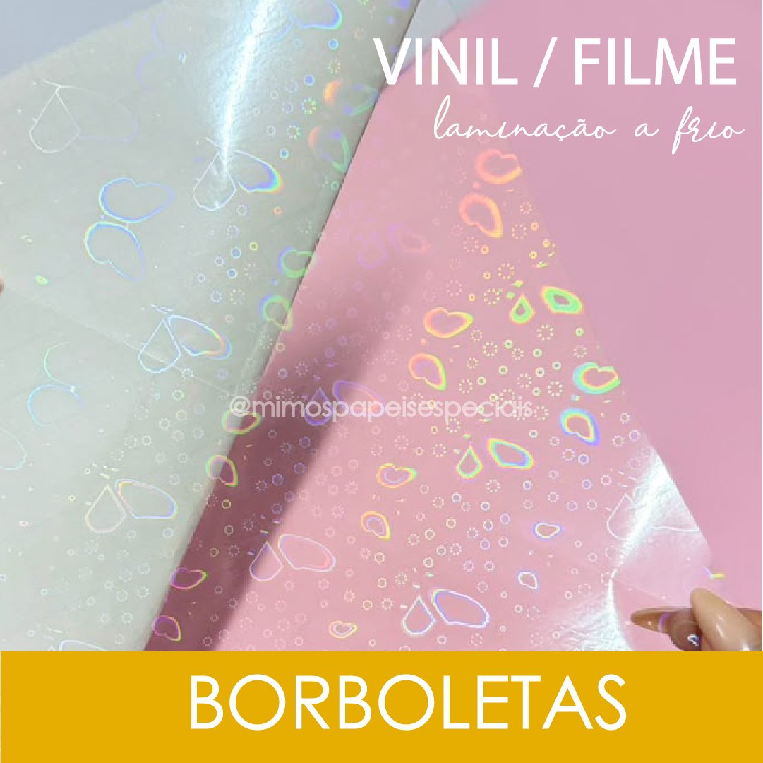 Vinil para Laminação à Frio – HOLOGRÁFICO BORBOLETAS (5fls)