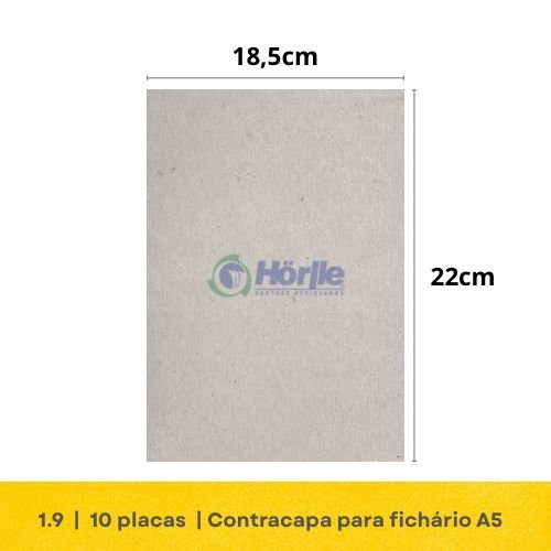 Papelão Cinza Horlle – 1.9 – 18,5x22cm / 10 placas