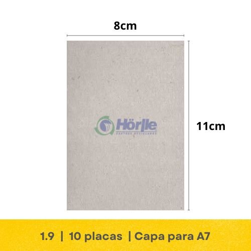 Papelão Cinza Horlle – 1.9 – 8x11cm / 10 placas