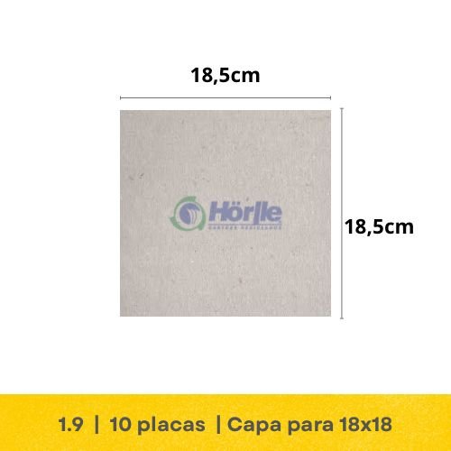 Papelão Cinza Horlle – 1.9 – 18,5x18,5cm / 10 placas